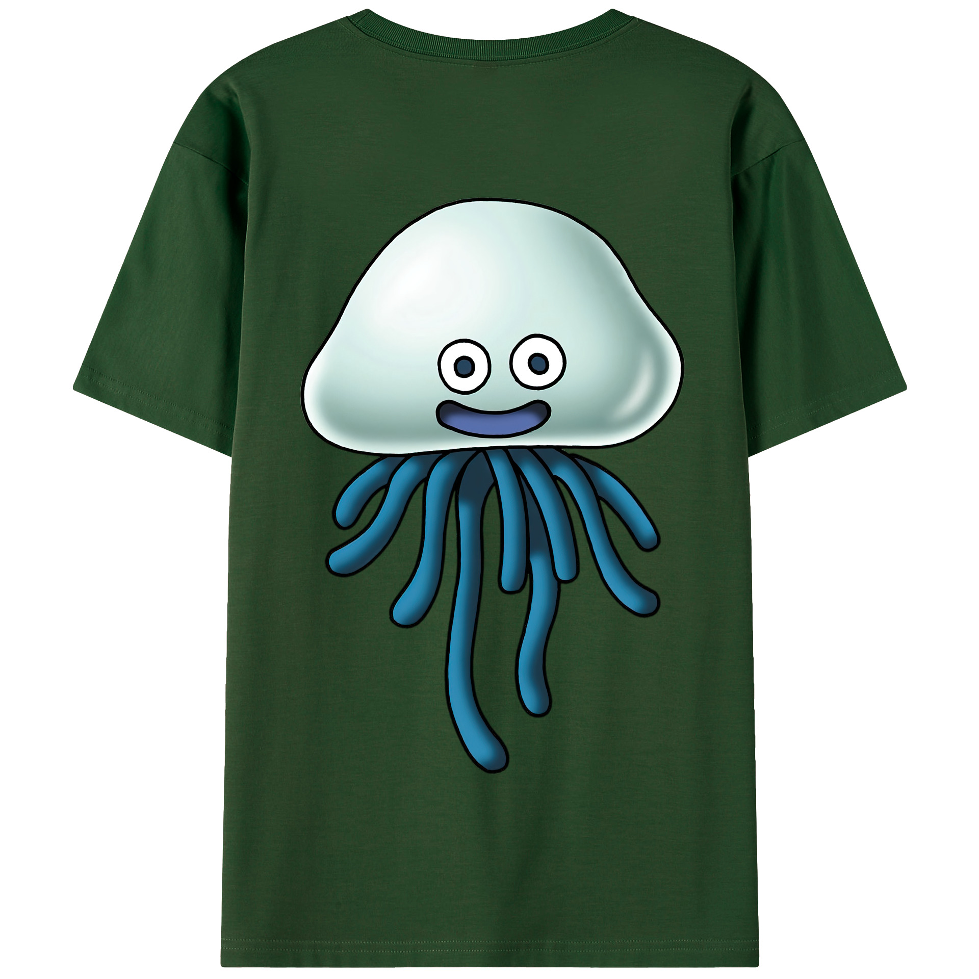 （画像用） ドラゴンクエスト Doragon Kuesuto Dragon Quest 綿100％半袖Tシャツ（背面プリント）